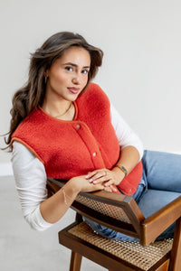 Preorder NEW Tyb womens wool bodywarmer (coral)