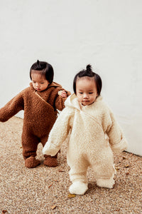 Preorder Merino wool snugglesuit (brown)