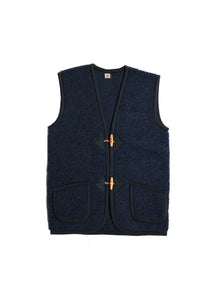 Preorder womens wool bodywarmer dark blue